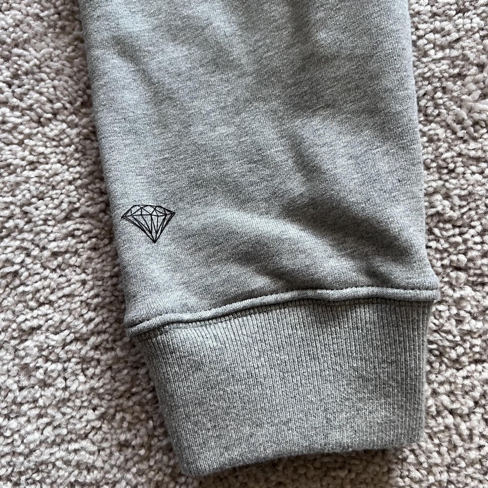 Diamond Supply Mickey Mouse X Keith Haring Hoodie Mens Large Gray Graphic Fleece - Picture 6 of 15